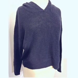 James Perse knit cotton / linen blend sweater hoodie  S